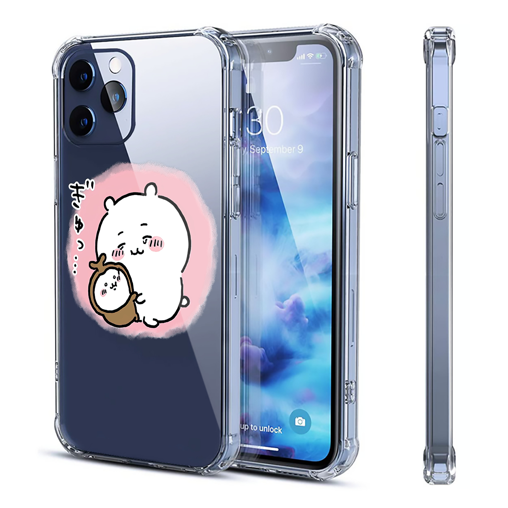 （画像用） ちいかわ ちいかわ Chii-kawa chiikawa 【iPhone 12シリーズ対応】透明スマホケース（クリアソフトケース）